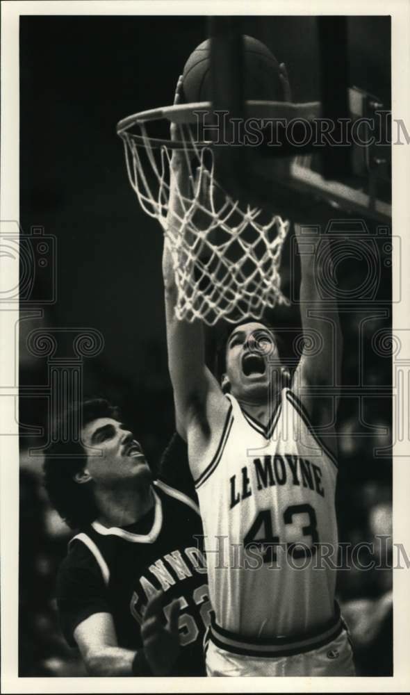 1989 Press Photo Mathew Lucas, LeMoyne Basketball at Game with James Henderson- Historic Images