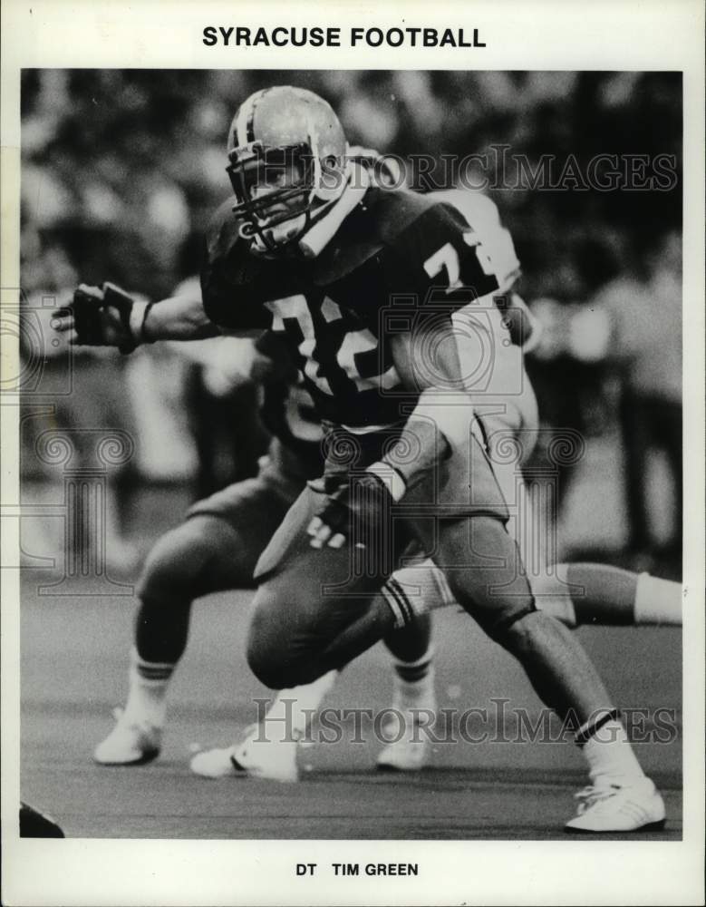 1985 Press Photo Syracuse college football player TIm Green - sys10183 - Historic Images