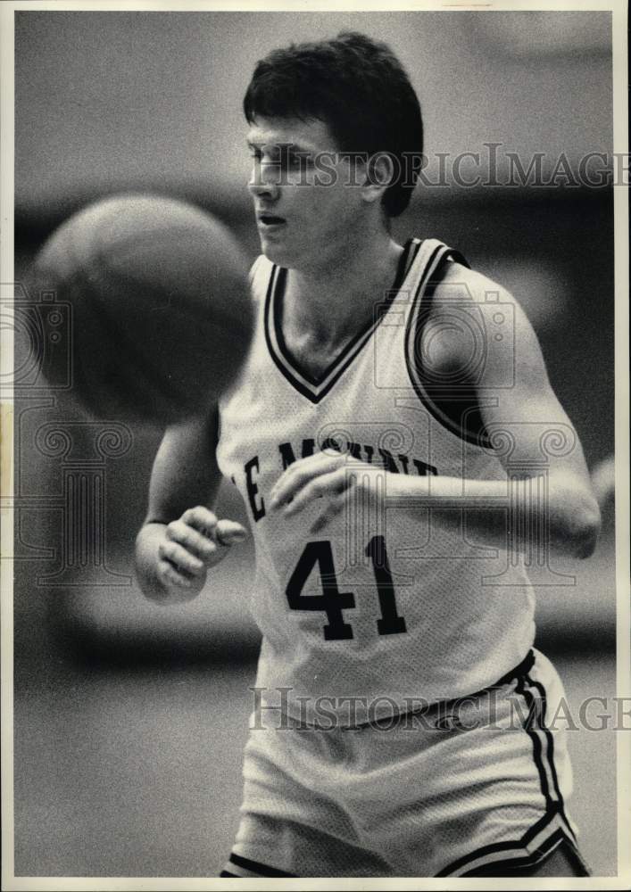 1987 Press Photo LeMoyne basketball player Scott Hicks - sys10201- Historic Images