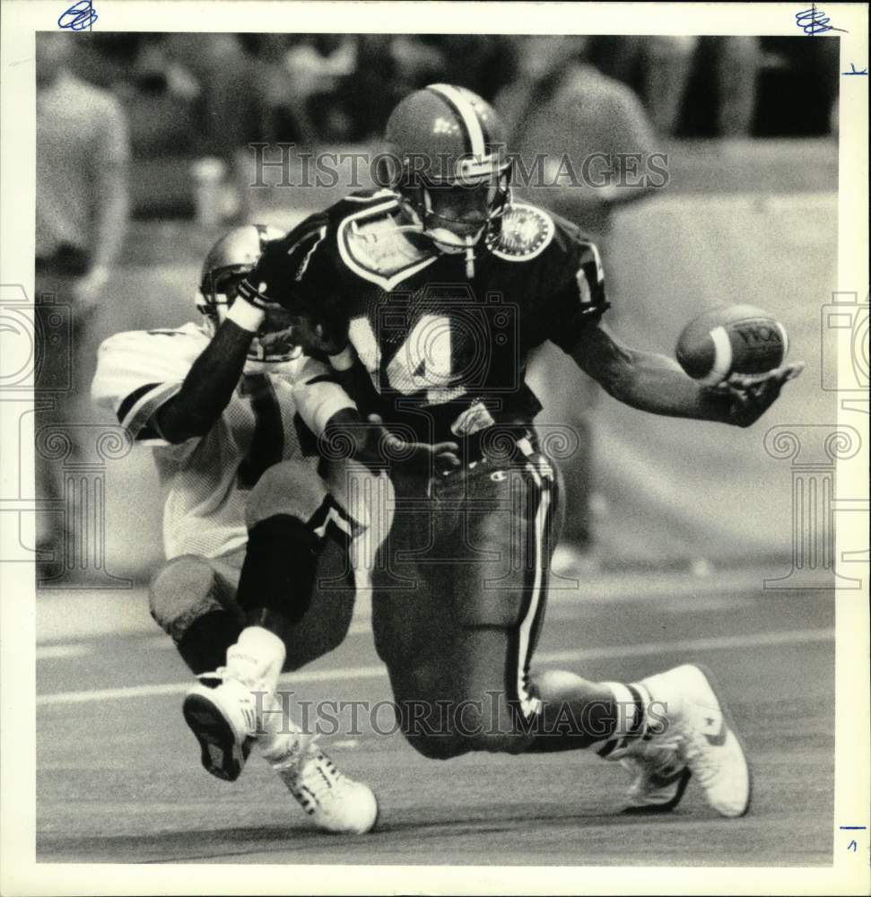 1989 Press Photo Syracuse and Army play college football in the Carrier Dome - Historic Images