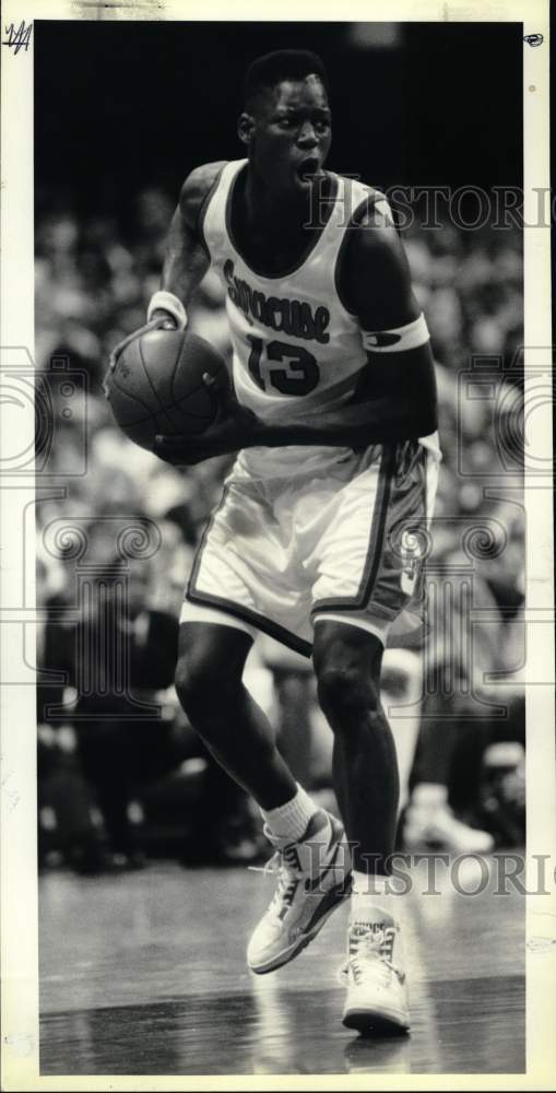 1990 Press Photo Syracuse basketball player Conrad McRae - sys10392- Historic Images