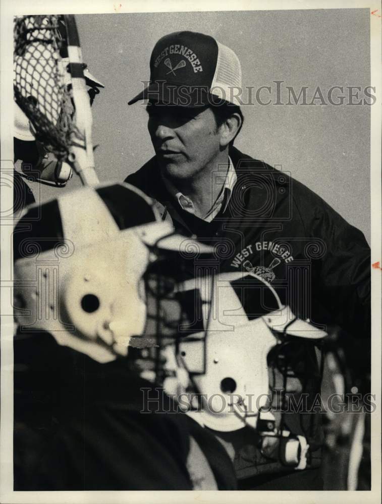 1982 Press Photo West Genesee lacrosse coach Mike Messere - sys10494 - Historic Images