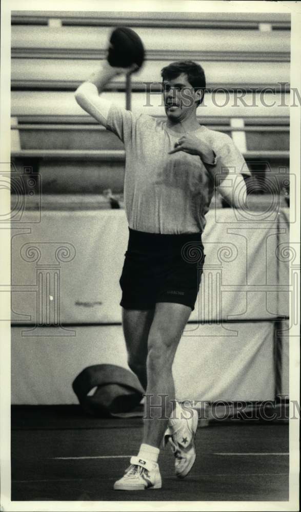 1984 Press Photo Syracuse University football Rand Edsall - Historic Images