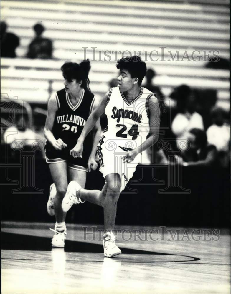 Press Photo Syracuse University basketball player Melayne Cromwell vs. Villanova- Historic Images