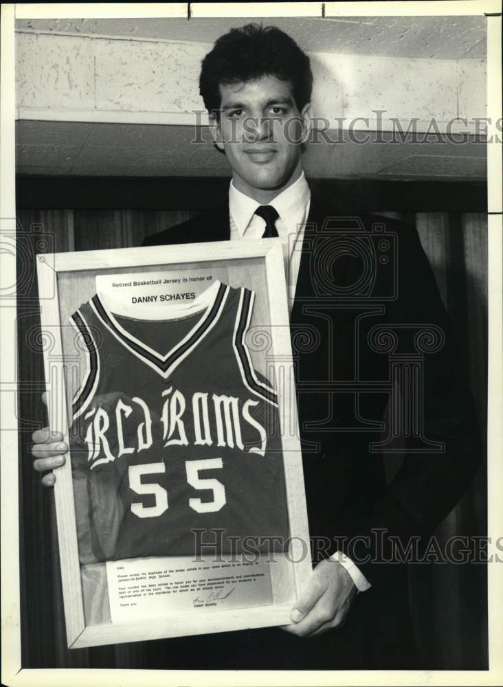 1989 Press Photo Former Jamesville-DeWitt basketball player Danny Schayes - Historic Images