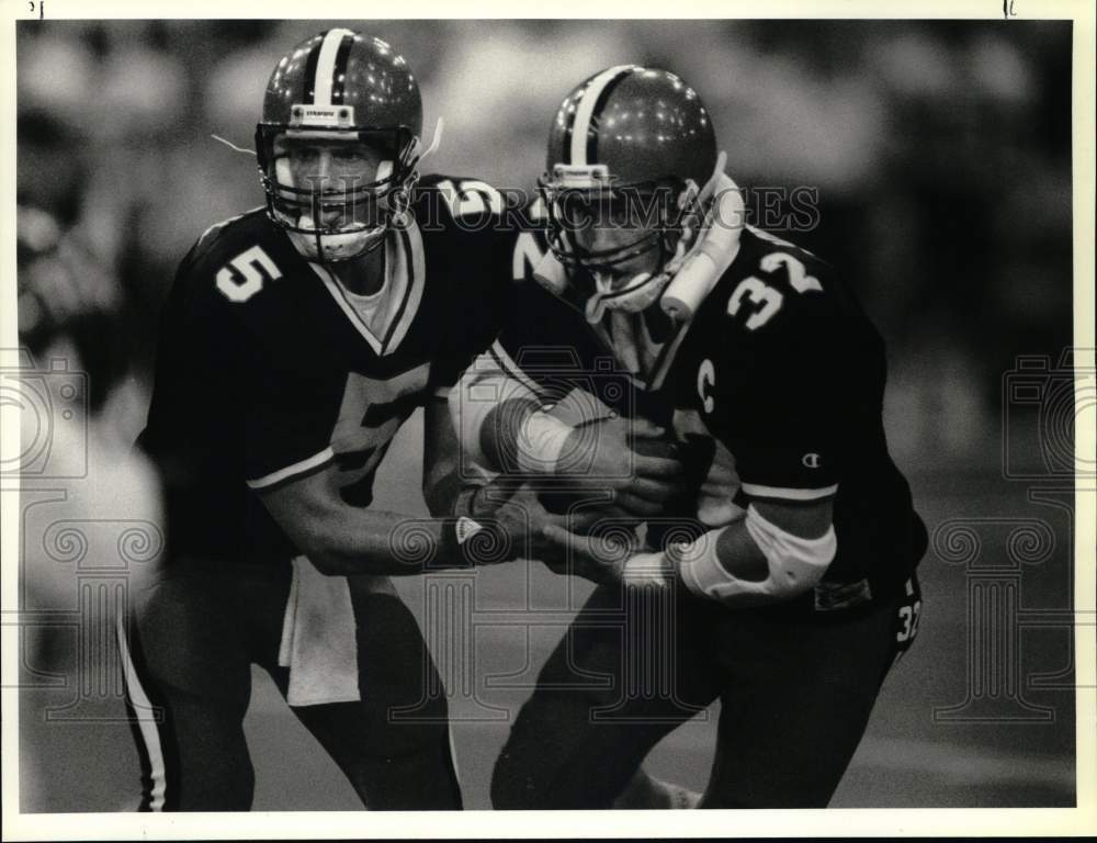 Press Photo Football Player Todd Philcox and Teammate- Historic Images