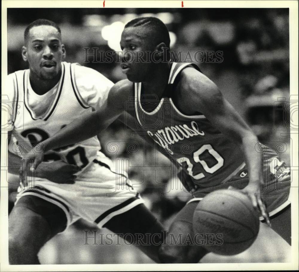 1989 Press Photo Syracuse University &amp; Pitt Play College Basketball - Historic Images