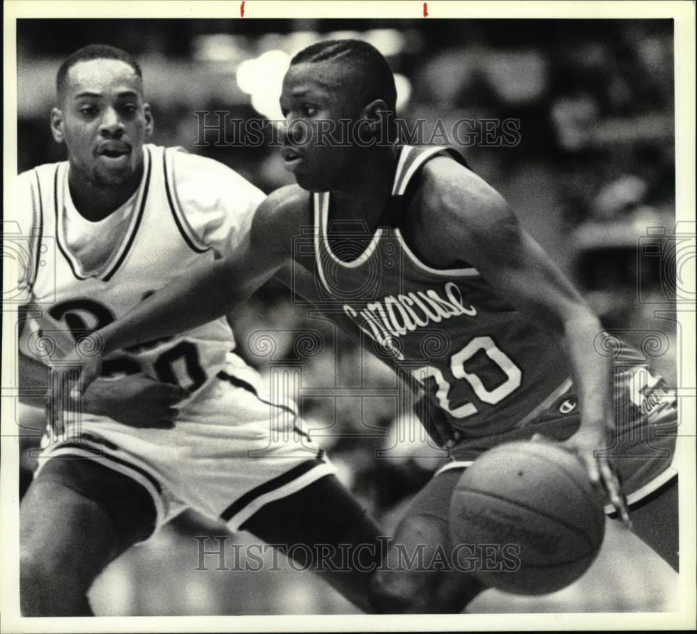 1989 Press Photo Syracuse University & Pitt Play College Basketball - Historic Images