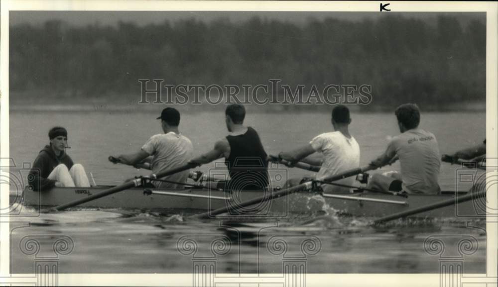 1988 Press Photo Rob Heinstein, Syracuse University Coxswain for IRA Regatta - Historic Images