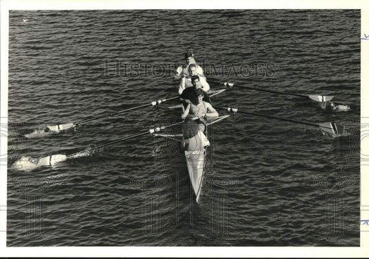 1990 Press Photo Syracuse University Crew at Onondaga Lake for IRA Regatta - Historic Images
