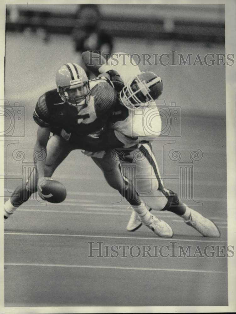 1986 Press Photo Harry Swayne, Syracuse University versus Rutgers Foot ...