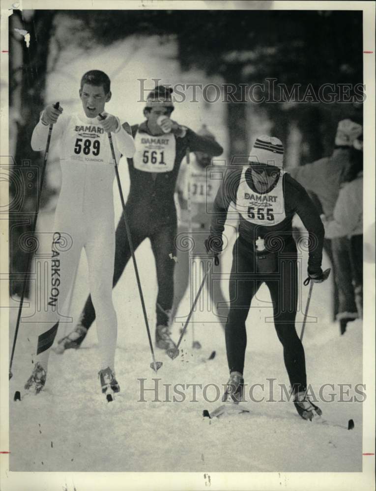 1988 Press Photo Tug Hill Tourathon Cross Country Skiers 30 K Miles into Race- Historic Images