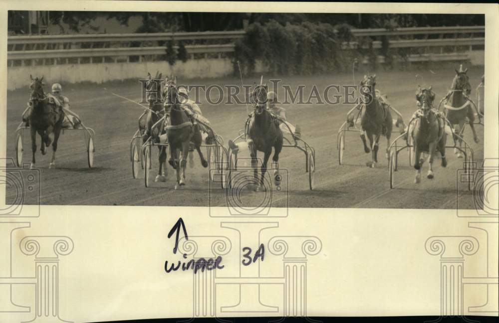 1985 Press Photo Ron B Hanover wins Zweig Memorial Trot at Syracuse Mile Race- Historic Images