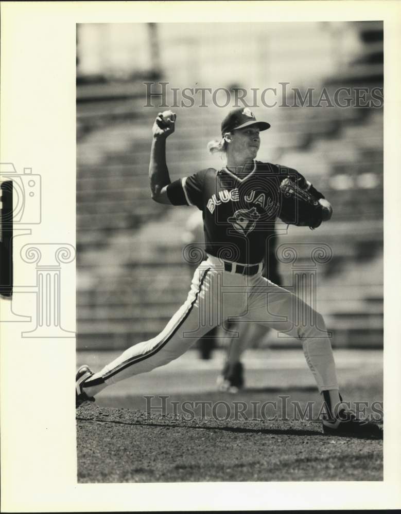 1990 Press Photo Todd Stottlemeyer, Blue Jays Baseball Pitcher - Historic Images