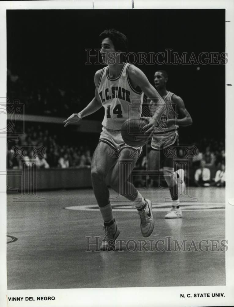 1990 Press Photo Vinny Del Negro, North Carolina State University Basketballer- Historic Images