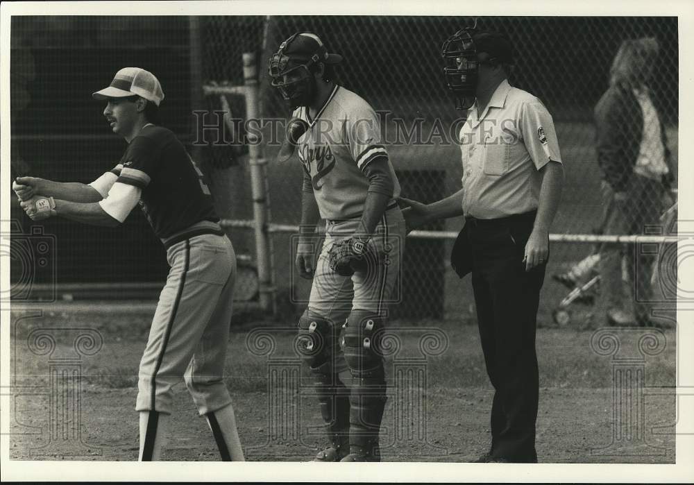 1987 Press Photo Ted Palmitesso, Catcher for Gary&#39;s All-Stars Baseball Team - Historic Images