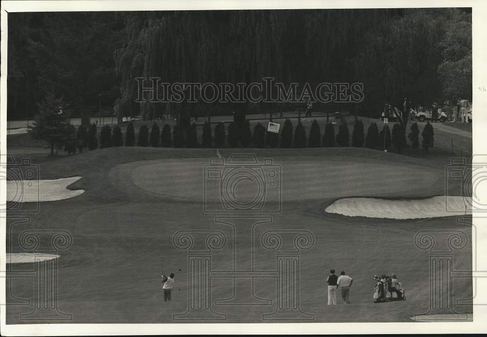 Press Photo Aerial View of Lafayette Country Club Senior Golf Tournament- Historic Images