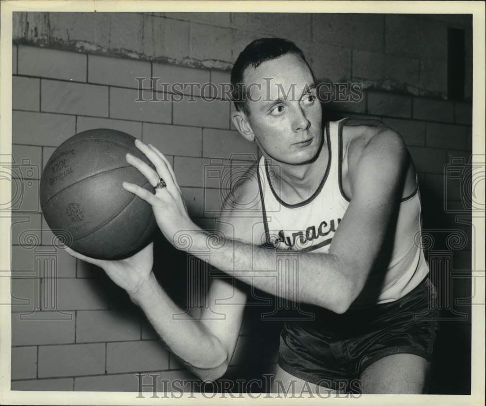 1963 Press Photo Syracuse University Basketball Player William Sanford- Historic Images