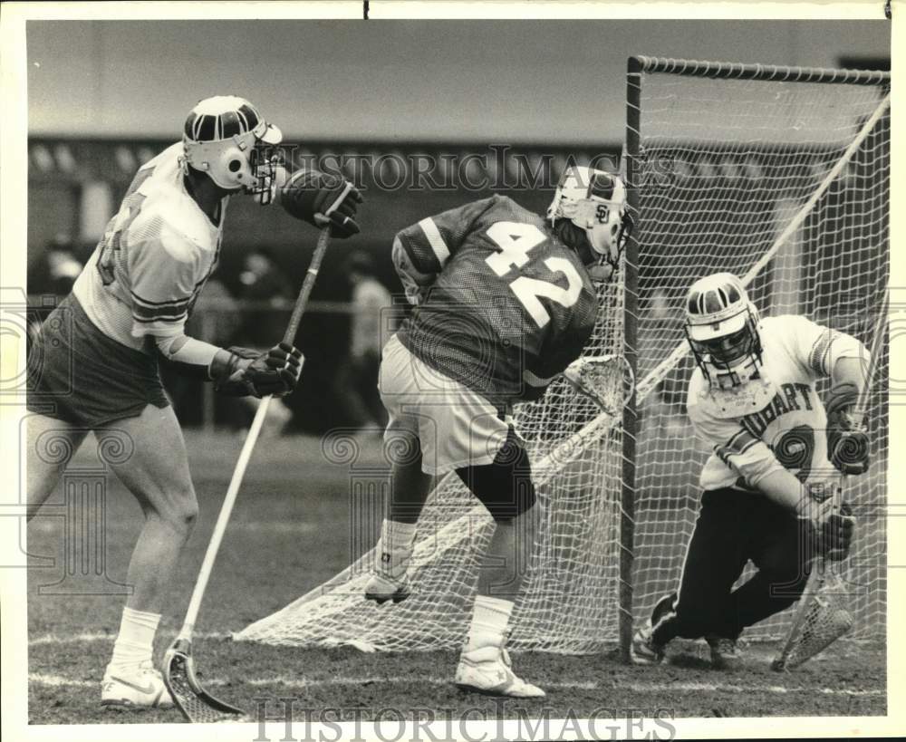 1989 Press Photo Hobart versus Syracuse University in Lacrosse Game- Historic Images