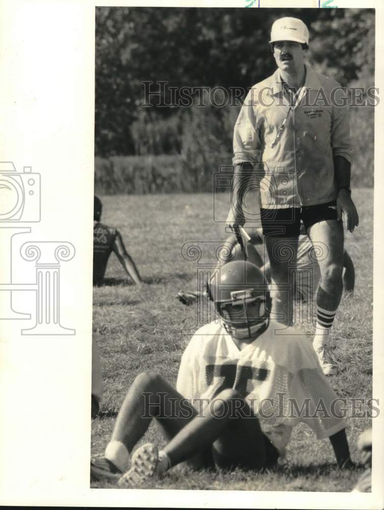 1984 Press Photo Cicero-North Syracuse Football Frank Ruggiero at Practice - Historic Images