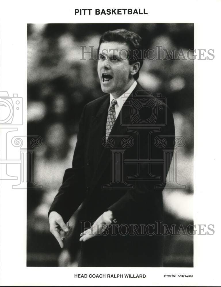 Press Photo Pittsburgh basketball Head Ralph Willard - Historic Images