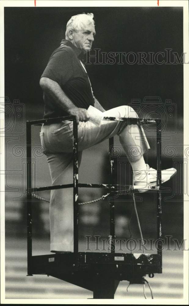 1989 Press Photo Dick MacPherson, Football for Syracuse University- Historic Images