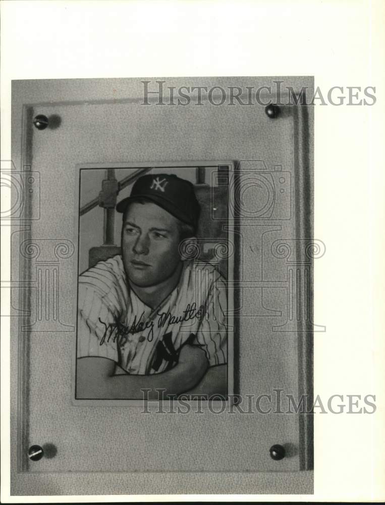 1952 Press Photo Mickey Mantel Baseball Card by Bowman - Historic Images