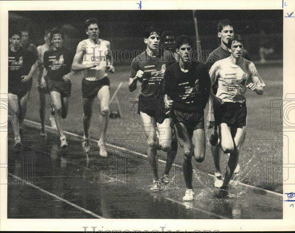 1989 Press Photo Central Onondaga Runners at Baldwinsville Track Meet - Historic Images