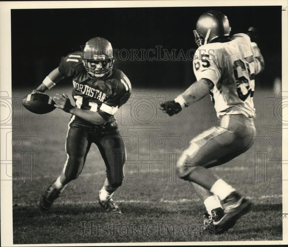 1989 Press Photo Chad Waterman at Cicero-North Syracuse Football Game - Historic Images