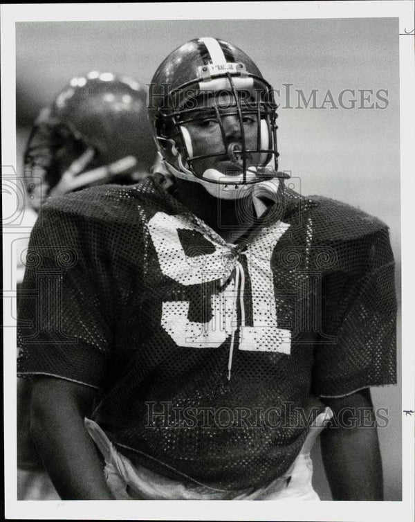 1990 Press Photo Syracuse University's George Rooks during Dome practi ...