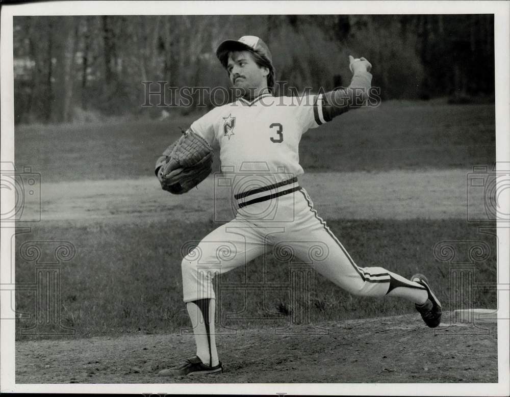 1983 Press Photo Ken Shepard pitches baseball. - sys16241- Historic Images