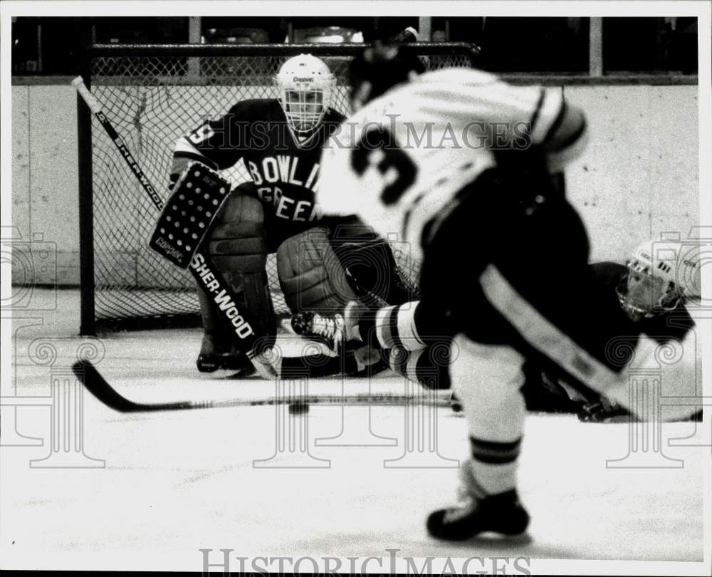 1988 Press Photo Colgate vs. Bowling Green, hockey game at War Memorial.- Historic Images