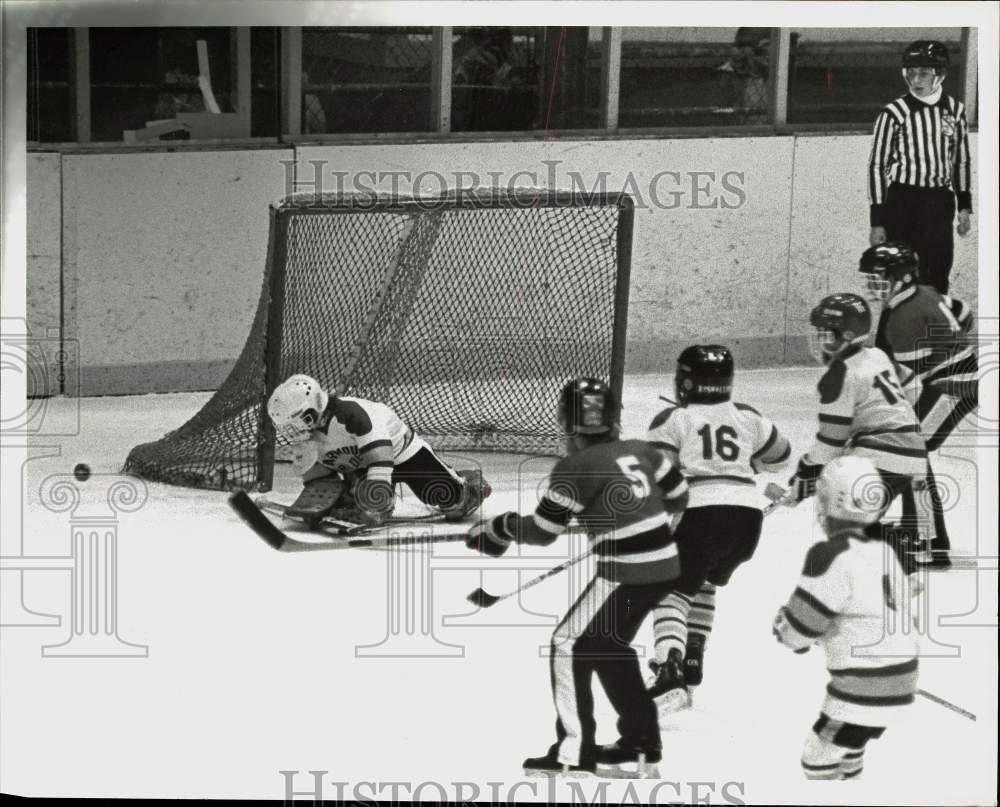 1985 Press Photo Key Bank Holiday Classic hockey game. - sys16350- Historic Images