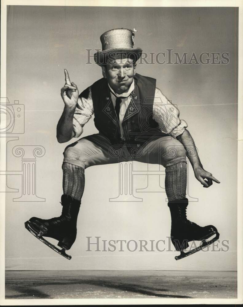 1963 Press Photo Mr. Frick skates for the Ice Follies - syx01814 - Historic Images