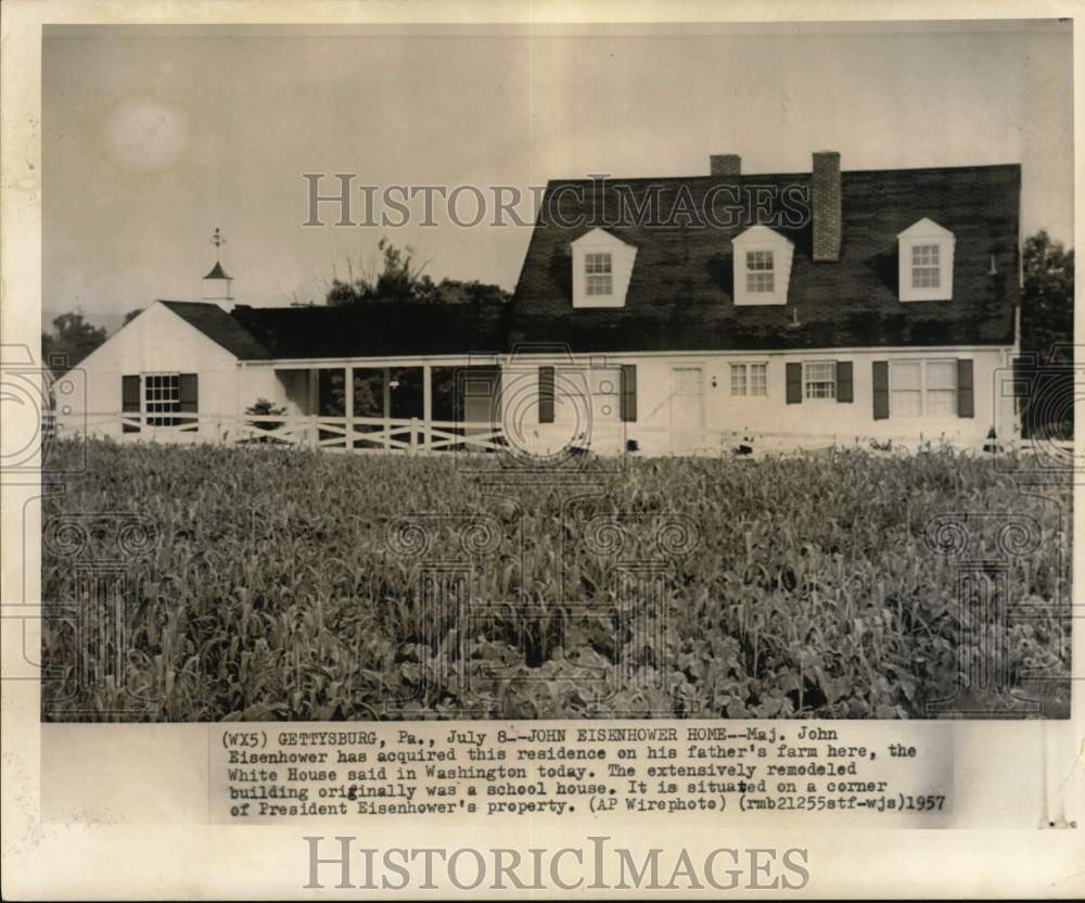 1957 Press Photo Home of Major John Eisenhower, Gettysburg - syx04166 - Historic Images