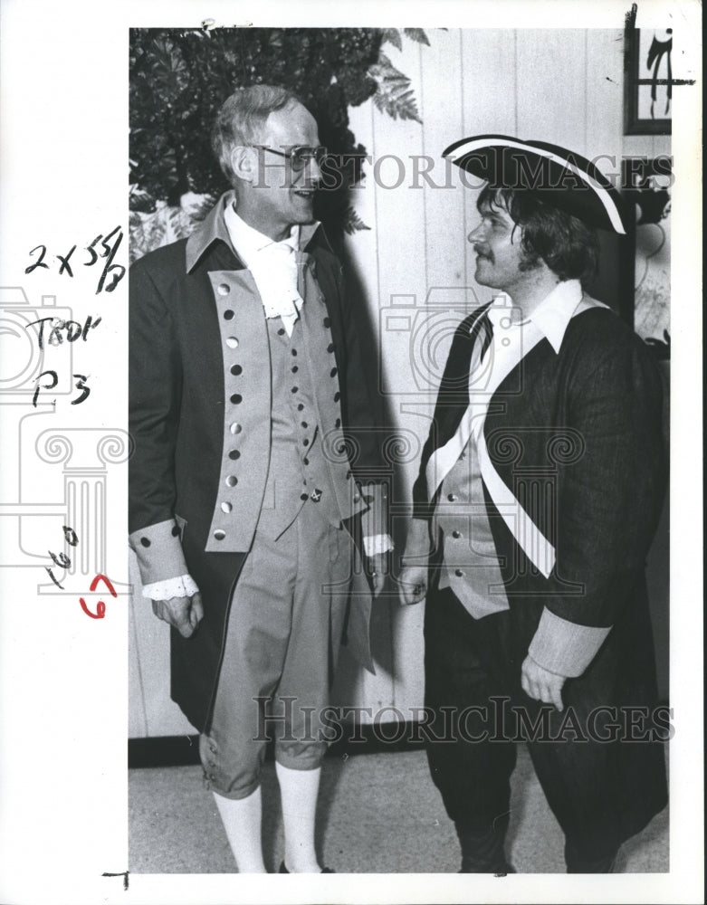 1976 Robert Stierer & Don Lansing dressed for Troy Bicentennial Ball - Historic Images