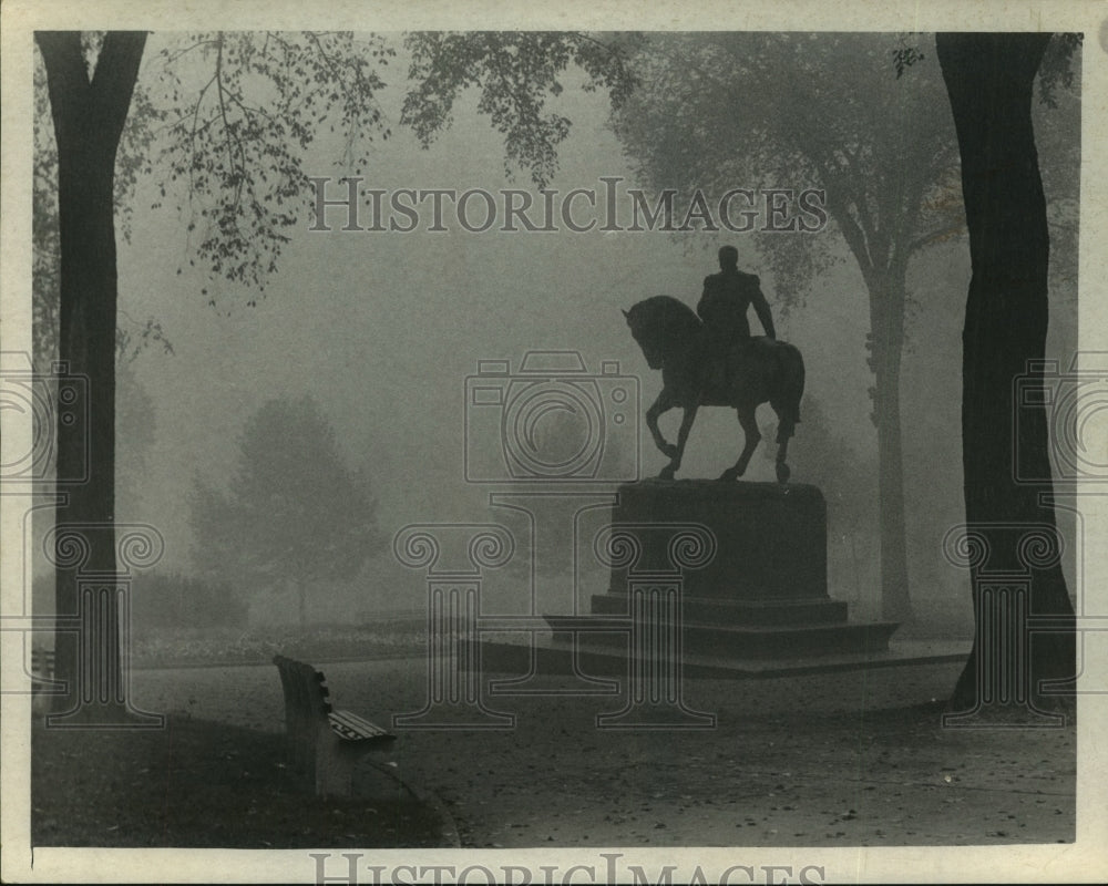 1970 Press Photo Philip Sheridan statue, Capitol Park, Albany, New York - Historic Images