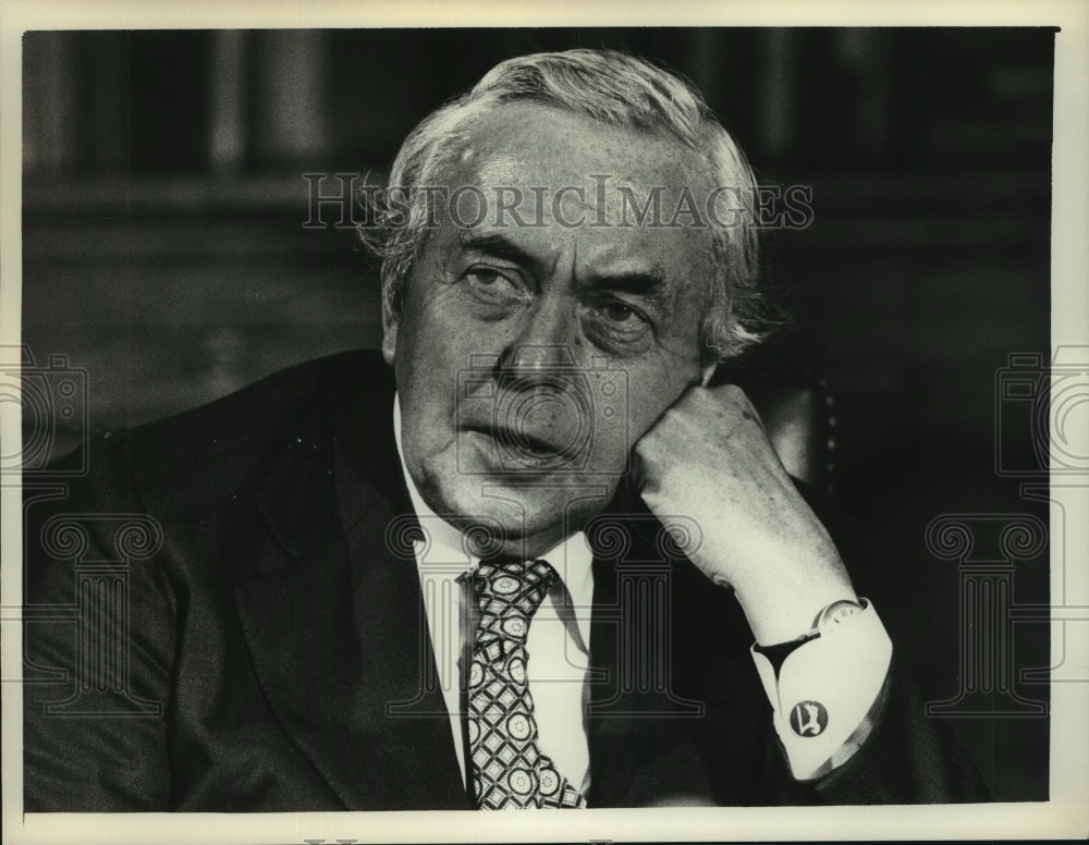 1989 Press Photo British Prime Minister Harold Wilson - tua03570 - Historic Images