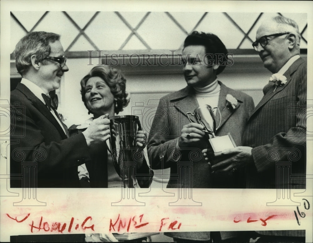 1977 Press Photo John Picotte, Sonja Braun, Andrew Wilson, Ray Kinley, New York - Historic Images