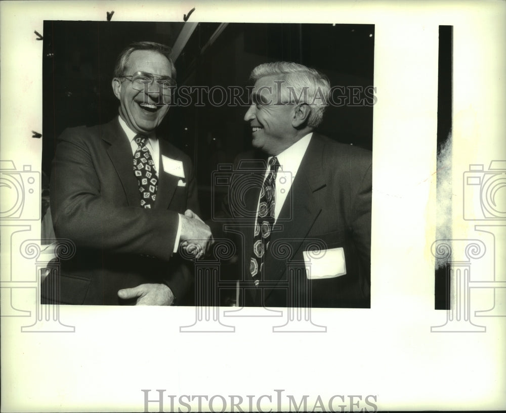 1994 Press Photo Albany County, NY Executive Mike Hoblock &amp; Assemblyman Proskin - Historic Images