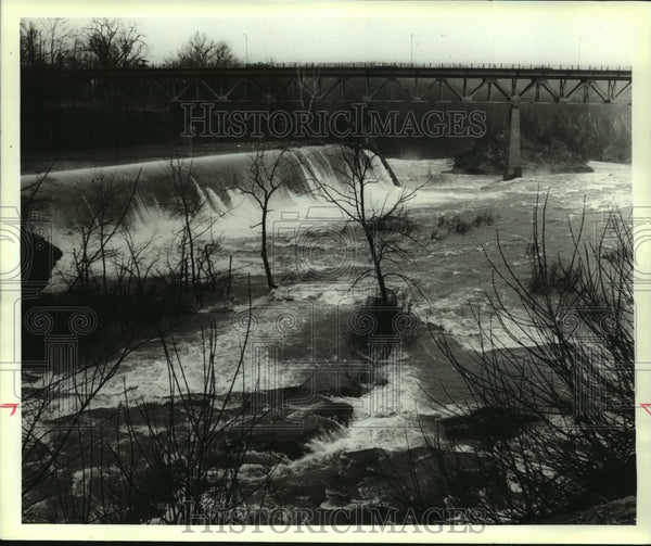1990 The Hoosic River passing through Schaghticoke, New York Historic