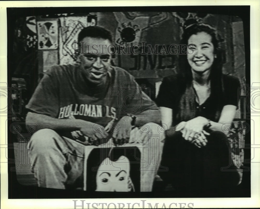 1993 Press Photo Albany, New York TV News Anchors Lisa Link and Craig Jackson - Historic Images