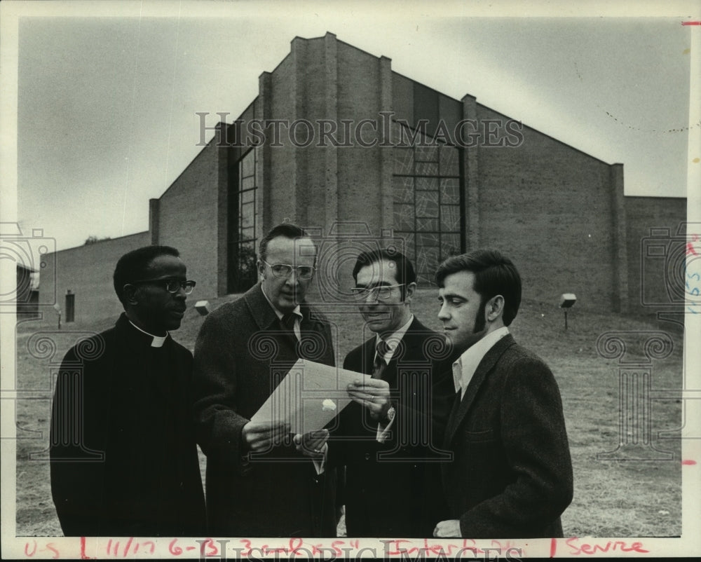 1975 Clergy members outside St. John the Baptist Church, Albany, NY - Historic Images