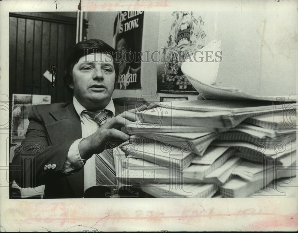 1980 Press Photo Jim Zaimes, New York field director for Ronald Reagan campaign - Historic Images