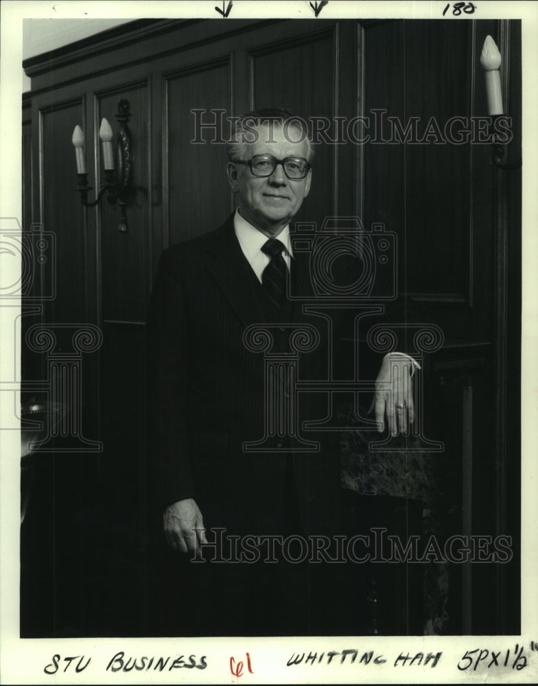 1983 Press Photo Schenectady, NY Trust Company Chairman Harry Whittingham Jr. - Historic Images
