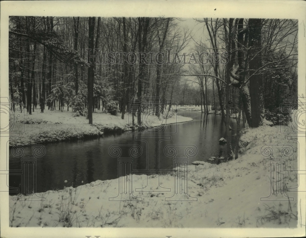 1987 Press Photo Geyser Creek in Geyser Park, Saratoga Spa State Park, New York - Historic Images