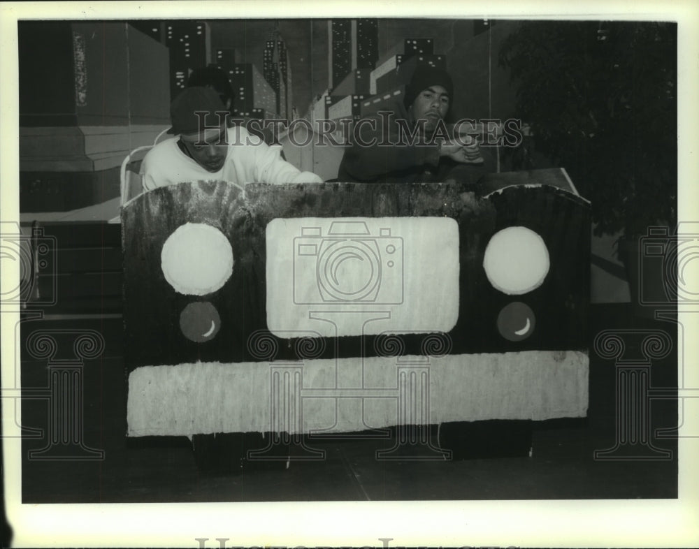 1994 Greene Correctional Facility, New York inmates on stage in play - Historic Images