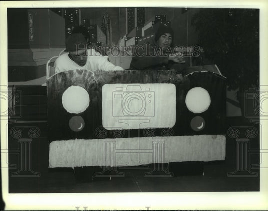 1994 Greene Correctional Facility, New York inmates on stage in play - Historic Images