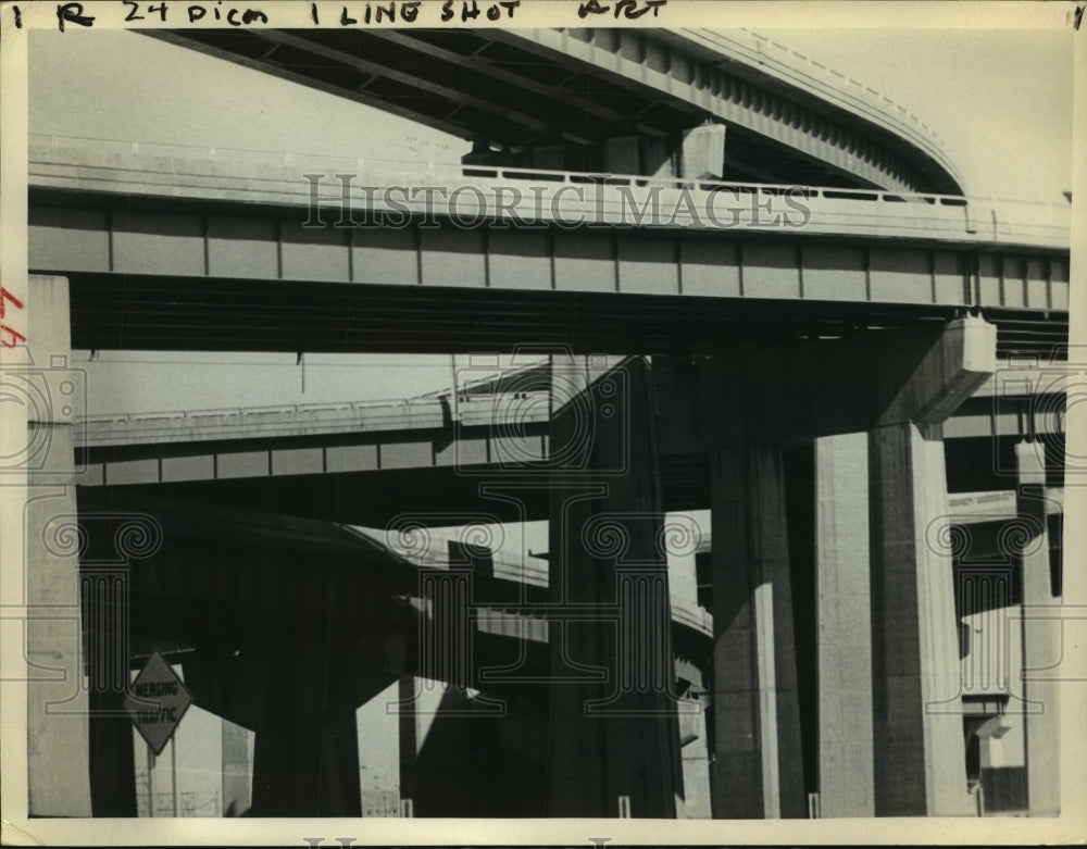 1973 Press Photo Albany, New York Interstate 90 bridges - tua05144-Historic Images