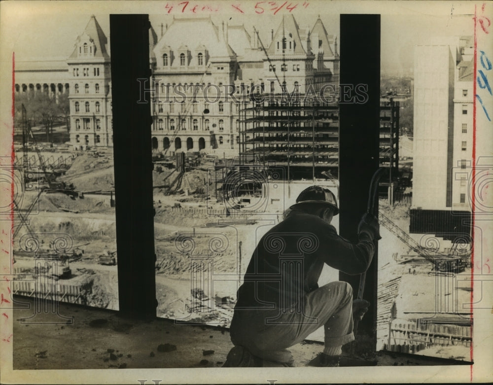 1968 Press Photo Urban renewal construction at South Mall in Albany, New York-Historic Images